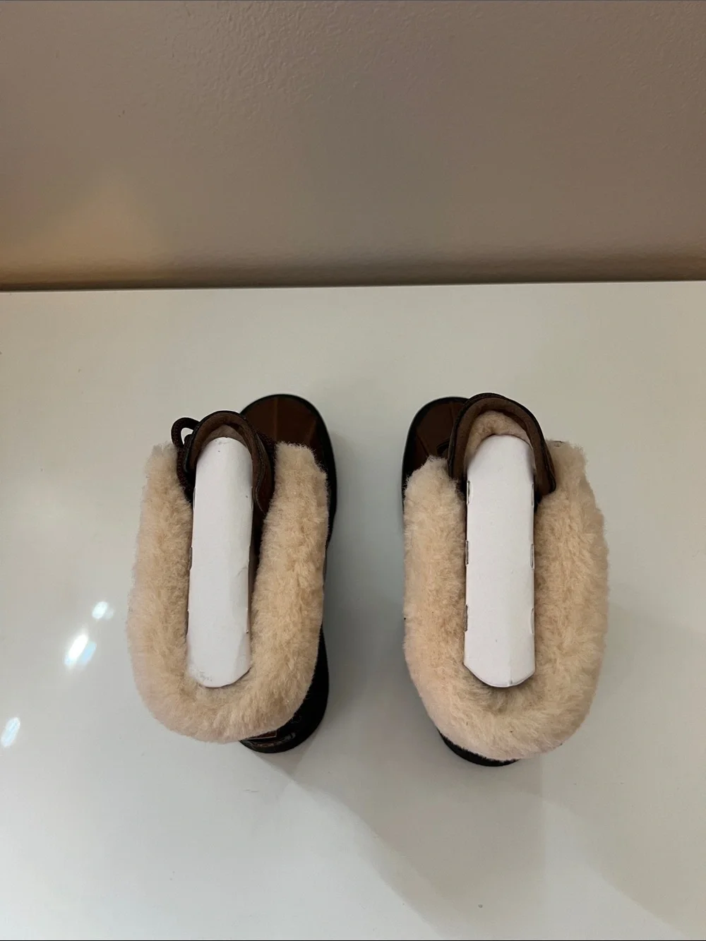 UGG Kids Butte ll Brown Black Shearling Lined Weatherproof Lace Up Boots